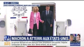 Emmanuel Macron arrivé aux Etats-Unis