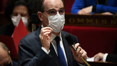 Jean Castex durant les questions au gouvernement à l'Assemblée nationale, le 16 mars 2021