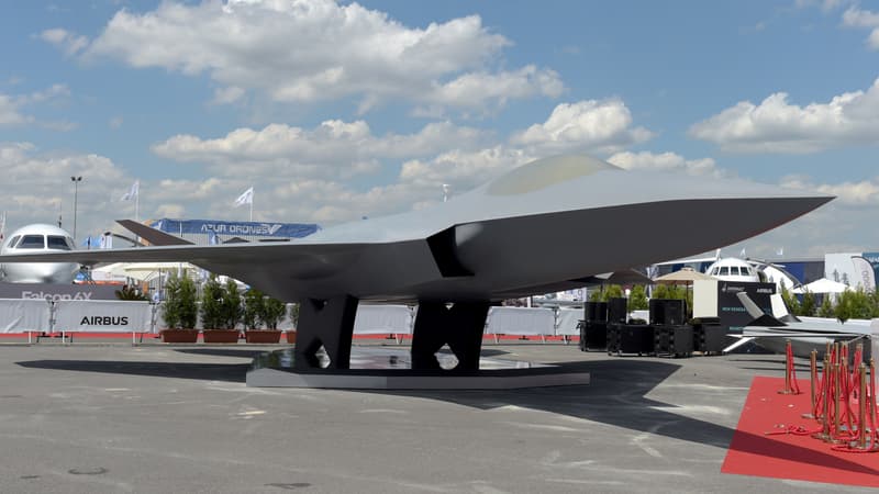 En 2019, lors du Salon du Bourget, Emmanuel Macron a dévoilé une maquette Système de Combat Aérien Futur (Scaf).