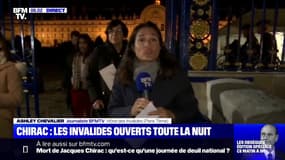 Des Français se recueillent encore devant la dépouille de Jacques Chirac aux Invalides