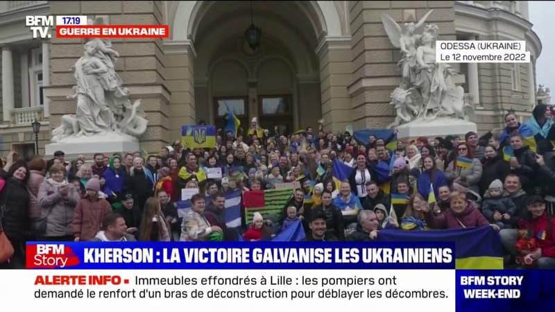 Ukraine: un rassemblement organisé à Odessa pour célébrer la libération de Kherson