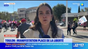 Toulon: près de 500 manifestants pour réclamer l'abrogation de la réforme des retraites et l'augmentation des salaires