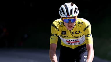 Tadej Pogacar lors de la 7e étape du Critérium du Dauphiné, le 14 juin 2025.