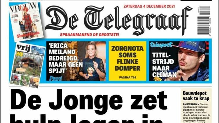 la Une de De Telegraaf la Une de De Telegraaf