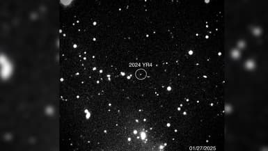 L'astéroïde YR4, découvert en décembre 2024 depuis un télescope situé au Chili, 27 janvier 2025