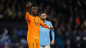Vinicius lors du match Manchester City-Real Madrid (2-3, Ligue des champions), le 11 février 2025