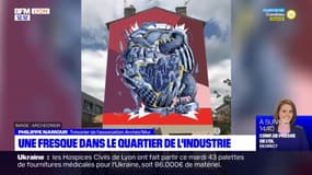 Lyon 9e : une fresque dans le quartier de l'industrie