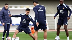 L'équipe de France à Clairefontaine, le 18 mars 2024