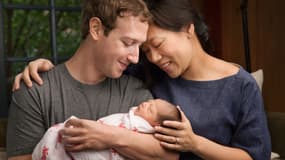 Mark Zuckerberg et son épouse Priscilla Chan, avec leur fille, Maxima. 