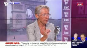 Élisabeth Borne: "Les secteurs avec de l'activité partielle ou dont l'activité ne redémarre pas ou peu" continueront "à être pris en charge"