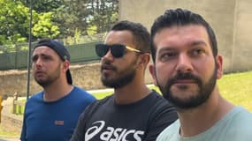 Giovanni, James et Cédric (de gauche à droite) ont sauvé des habitants des flammes à Boulogne-sur-Mer, la semaine dernière.