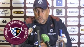 UBB : "Non, on n'y va pas en char à voile" Christophe Urios s'exprime sur les déplacements de son équipe.
