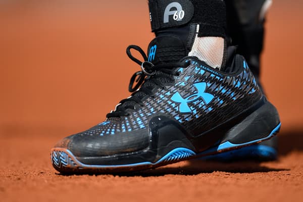 L'alliance d'Andy Murray sur ses baskets, à Roland-Garros le 7 juin 2017