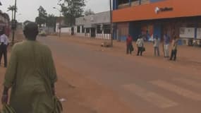 Une rue de Bangui, en Centrafrique, vendredi 22 mars.