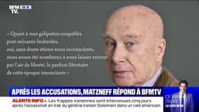 Après les accusations de Vanessa Springora, Gabriel Matzneff répond à BFMTV