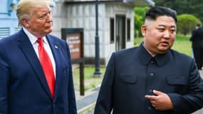 Le président américain Donald Trump et le leader nord-coréen Kim Jung Un, le 30 juin 2019 dà Panmunjom, ans la zone démilitarisée entre les deux Corées