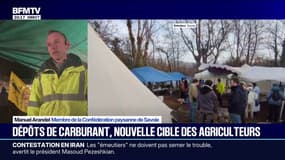 Mobilisation agricole autour des dépôts de carburant: "On tiendra jusqu'au bout", déclare Manuel Arandel, membre de la Confédération paysanne de Savoie