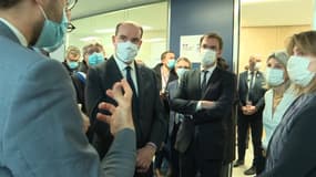 Le Premier ministre Jean Castex lors d'un déplacement à l'Agence régionale de Santé Île-de-France, le 25 janvier 2021.