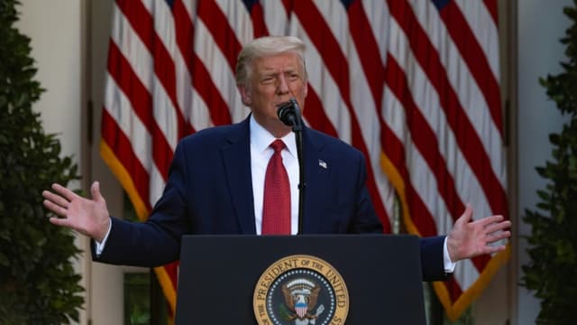 Le président américain Donald Trump s'exprime depuis la Maison Blanche le 14 juillet 2020