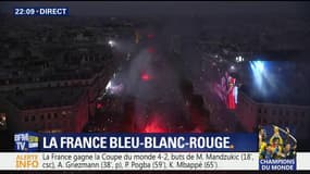 La deuxième étoile des Bleus projetée sur l'Arc de Triomphe. Historique ! 