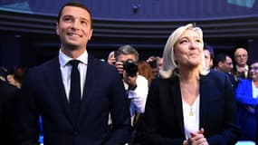 Jordan Bardella et Marine Le Pen le 5 novembre 2022 à Paris 