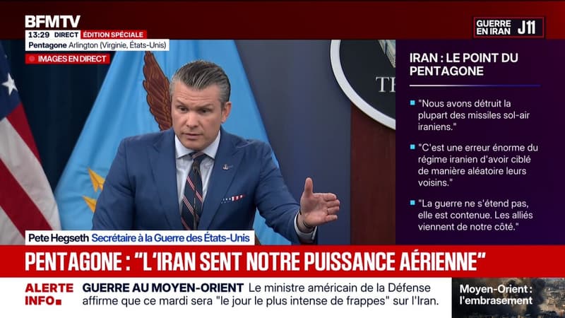 Guerre au Moyen-Orient: "Il n’y a pas d’autre nation dans l’histoire qui fait plus pour éviter les pertes civiles", assure Pete Hegseth sur les États-Unis