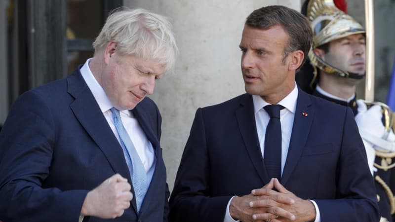 Boris Johnson et Emmanuel Macron 