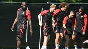 Lukaku, De Bruyne et leurs partenaires belges à l'entraînement 
