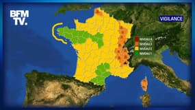 16 départements sont placés en vigilance orange par Météo-France, le 29 janvier 2021.
