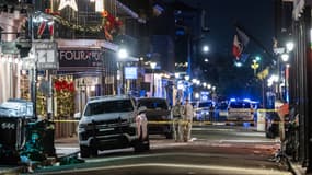 Une partie du quartier français de la Nouvelle-Orléans bouclée après une attaque à la voiture-bélier, le 1er janvier 2025