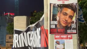 Des affiches pour le retour des otages à Tel Aviv
