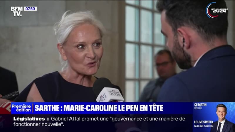 Législatives: Marie-Caroline Le Pen, la soeur de Marine Le Pen, en tête dans la Sarthe