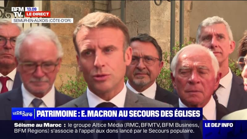 Emmanuel Macron affirme que le Loto du patrimoine et la mission Stéphane Bern ont 