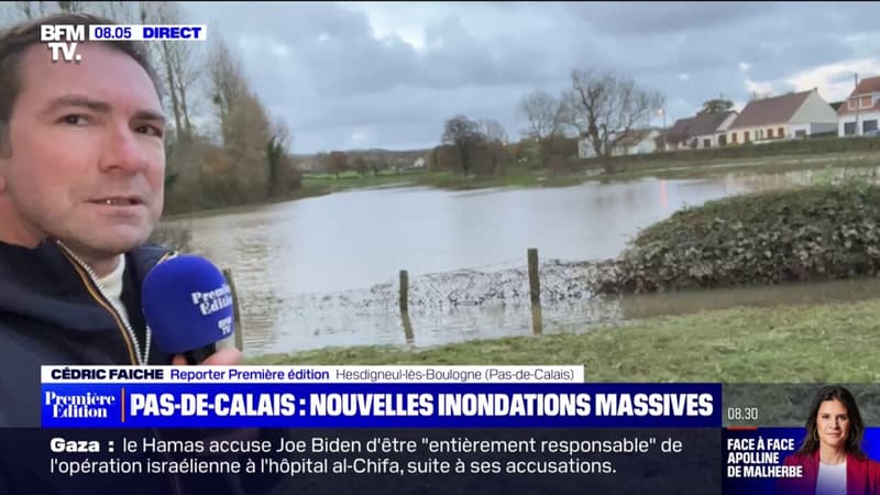 Inondations dans le Pas-de-Calais: cet habitant a pu enfin entrer dans la maison de sa mère pour constater les dégâts