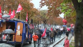 Des manifestants contre la réforme des retraites.