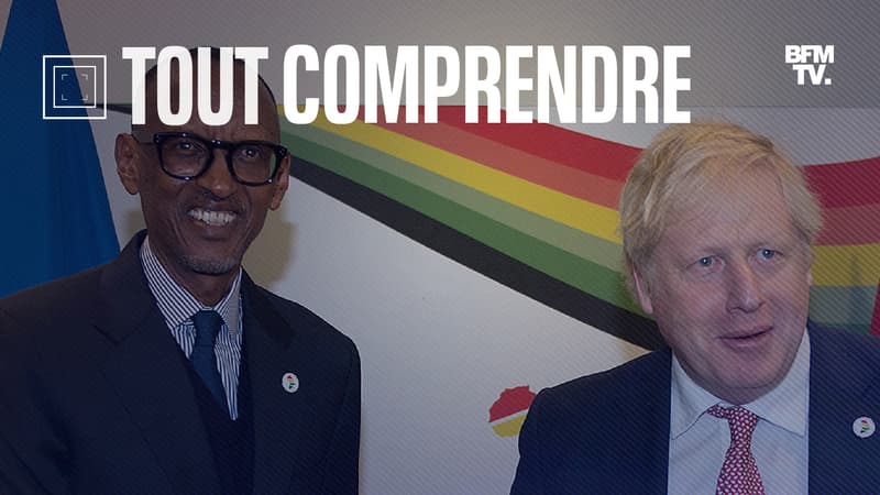 Le président rwandais Paul Kagamé et le Premier ministre britannique Boris Johnson lors d'un sommet à Londres (Royaume-Uni), le 20 janvier 2020.