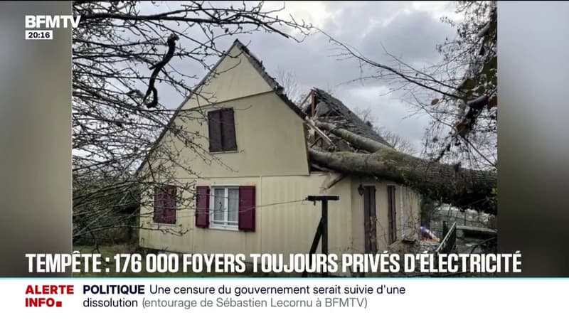 "La maison est coupée en deux par un arbre": dans l'Oise, une maison a été éventrée par un arbre après la tempête Goretti