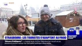 Strasbourg: les touristes s'adaptent au froid