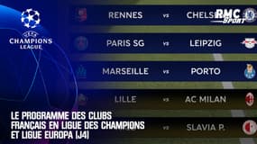 Le programme des clubs français en Ligue des champions et Ligue Europa (J4) 
