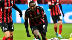 Moussa Diaby auteur d'un but somptueux pour le Bayer Leverkusen lors de la réception du VfB Stuttgart, le 12 février 2022 