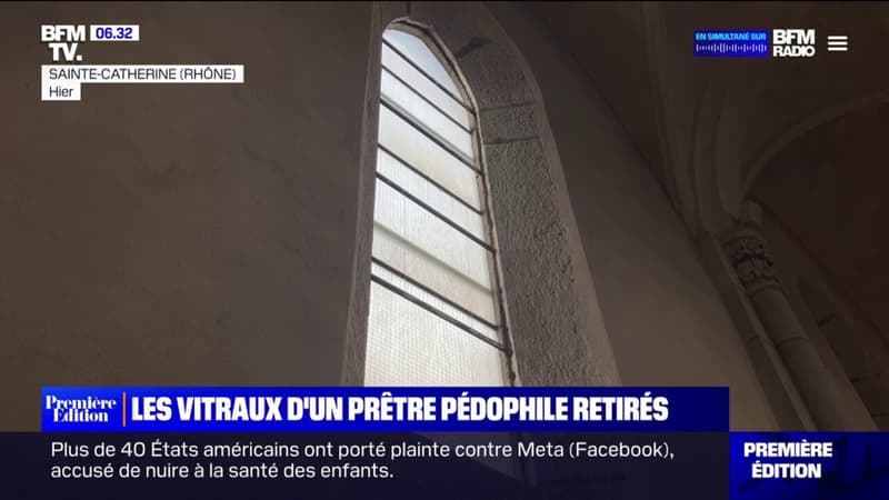 Les vitraux d'un prêtre pédocriminel retirés d'une église du Rhône