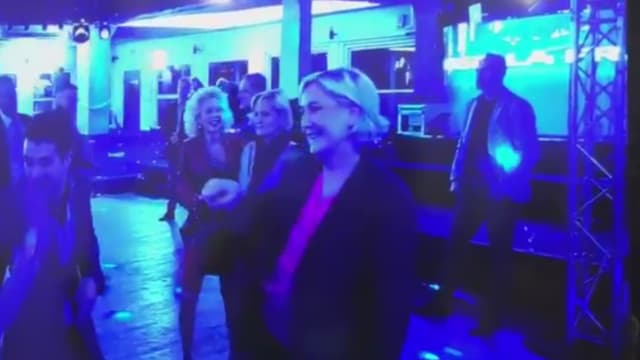 Marine Le Pen au Chalet du Lac au Bois de Vincennes, dimanche 7 mai 2017.