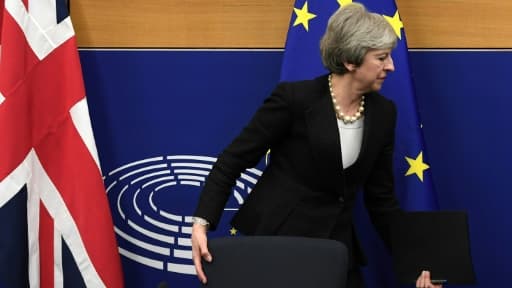 La Première ministre britannique Theresa May, le 11 mars 2019 à Strasbourg