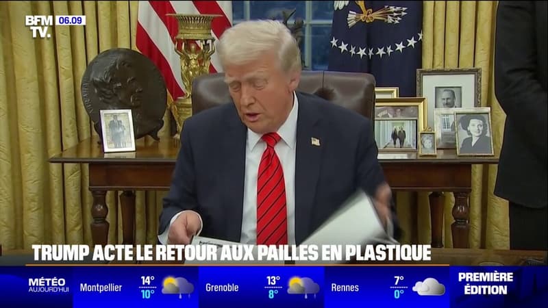 Donald Trump signe un décret qui acte le retour des pailles en plastique