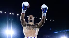Le champion olympique Tony Yoka lors de son dernier combat chez les lourds contre le Croate Petar Milas à Paris, le 10 septembre 2021 