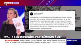 Tweet jugé antisémite de David Guiraud: "Il n'est pas possible d'avoir un débat politique et public emprisonné par les hashtags de l'extrême droite" assure Mathilde Panot
