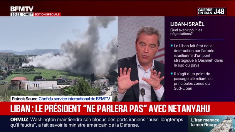 Le président libanais a refusé la demande américaine d'établir un contact avec le Premier ministre israélien Benjamin Netanyahu