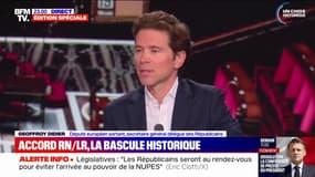 Alliance LR/RN aux législatives: "Ce n'est pas un accord. C'est une soumission d'Éric Ciotti à une autre formation politique que la sienne", estime Geoffroy Didier (secrétaire général délégué LR)