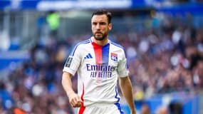 Le défenseur de l'OL Nicolas Tagliafico face à Nantes le 6 octobre 2024