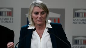 La députée Renaissance Stéphanie Rist, lors d'une conférence de presse à Paris, le 11 janvier 2023.